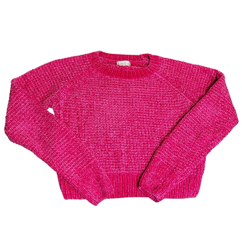 Altar'd State Fuchsia Chenille Sweater Women’s Small